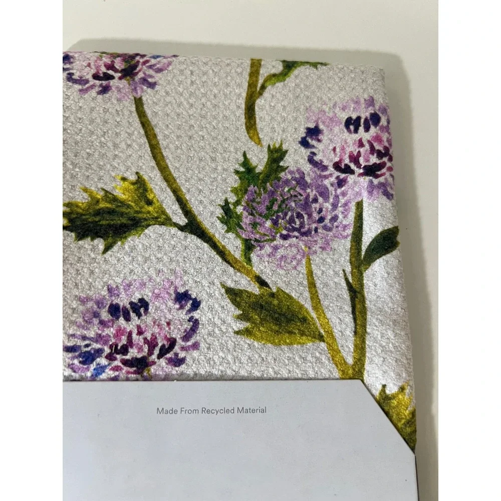 Geometry Kitchen‎ Tea Towel Floral Blooming Thistle NWT